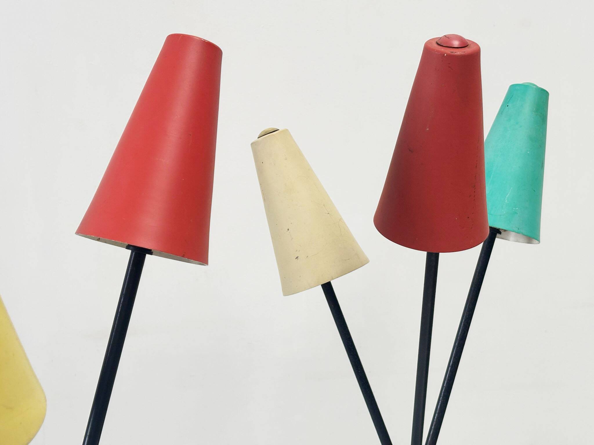 Set of two colorful table lamps