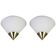 Pair of opaline glass wall lights designed by Limburg, Germany.