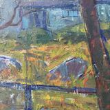 Large Vintage Painting Landscape signed by Svan Grandin (1906- 1982)