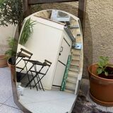 Mirror with smoked mirror border and beveled corners