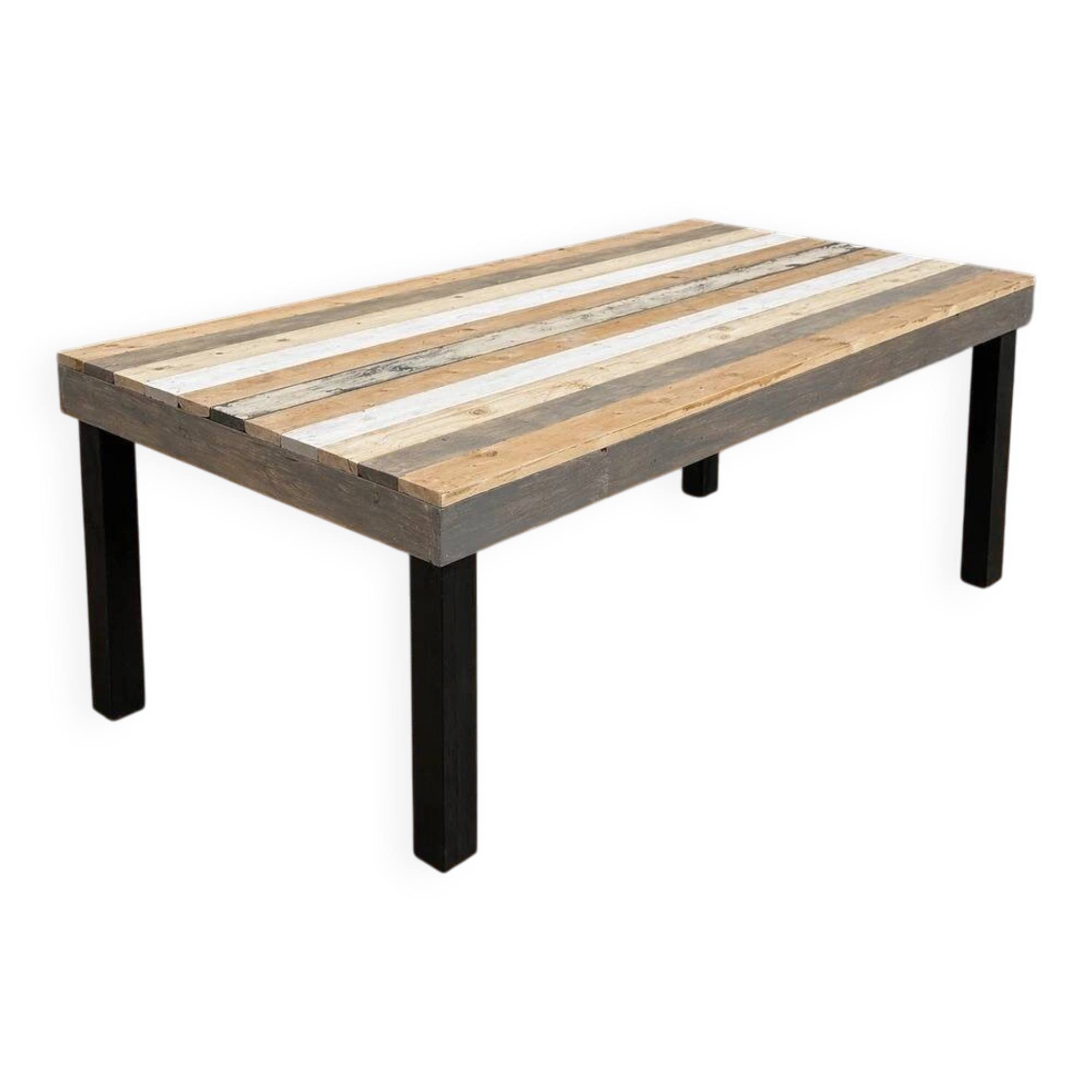 industrial style dining table, handcrafted creation
