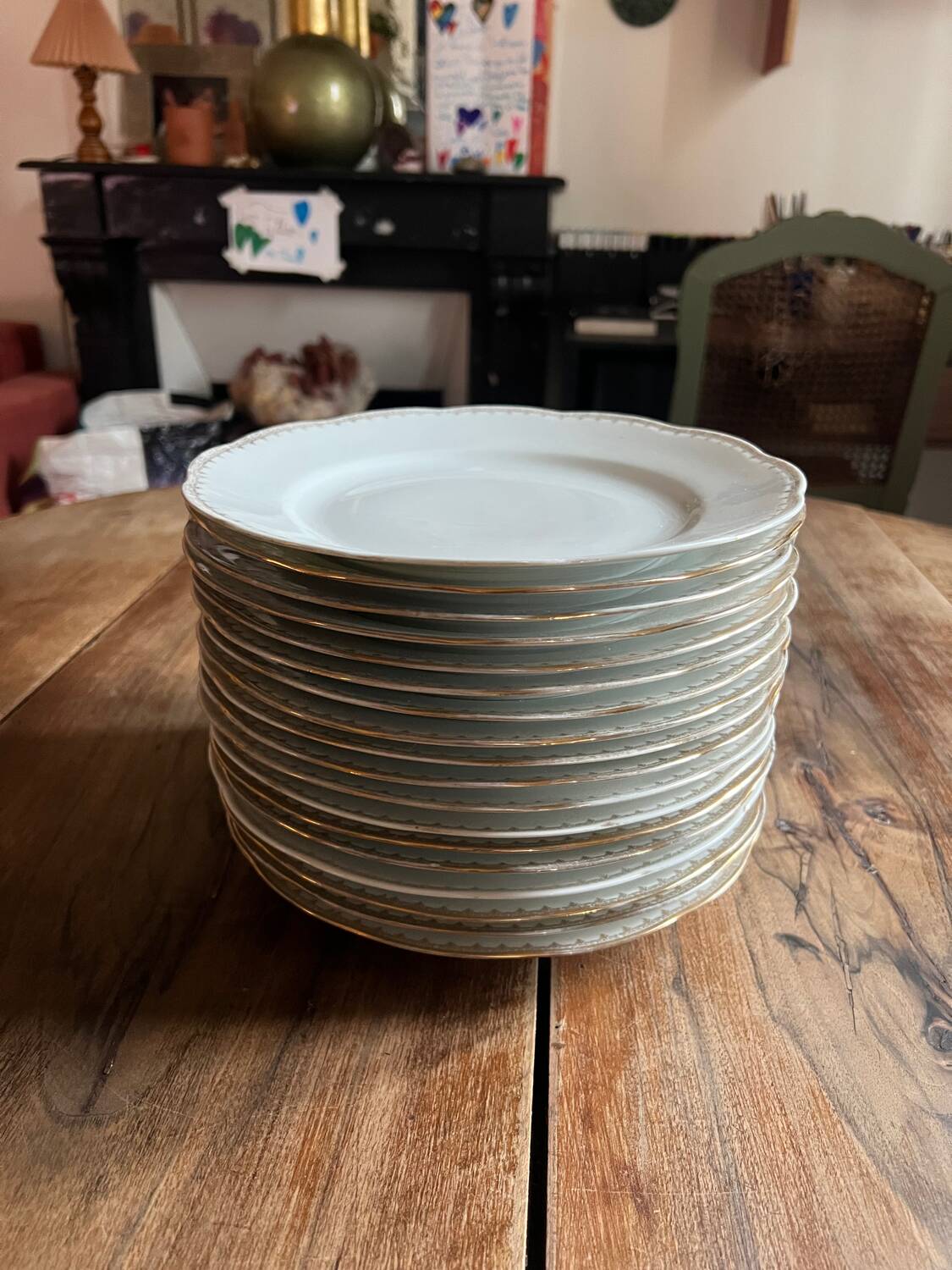 Set of 18 dinner plates - Pommier Dureil 72 - L'Étoile Splend Porcelain