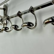 Hotel coat rack in shiny chrome aluminum long 79cm