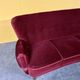 Danish 3 seater velvet curved sofa 1940s