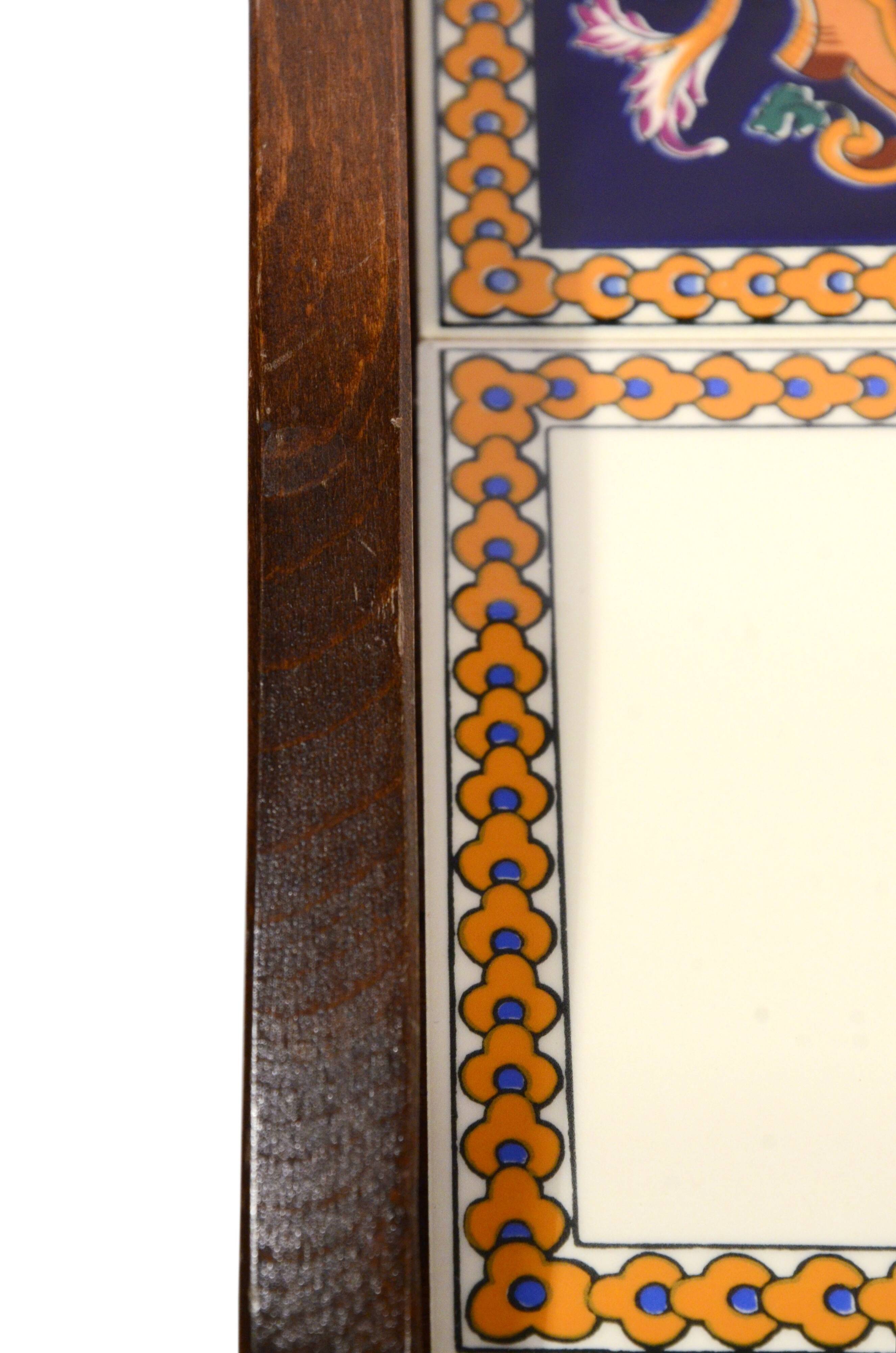 Service plate in Gien earthenware, Renaissance decoration, France
