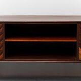 SIDEBOARD VINTAGE IN LEGNO CON DETTAGLI IN OTTONE ANNI ’60 MODERNARIATO