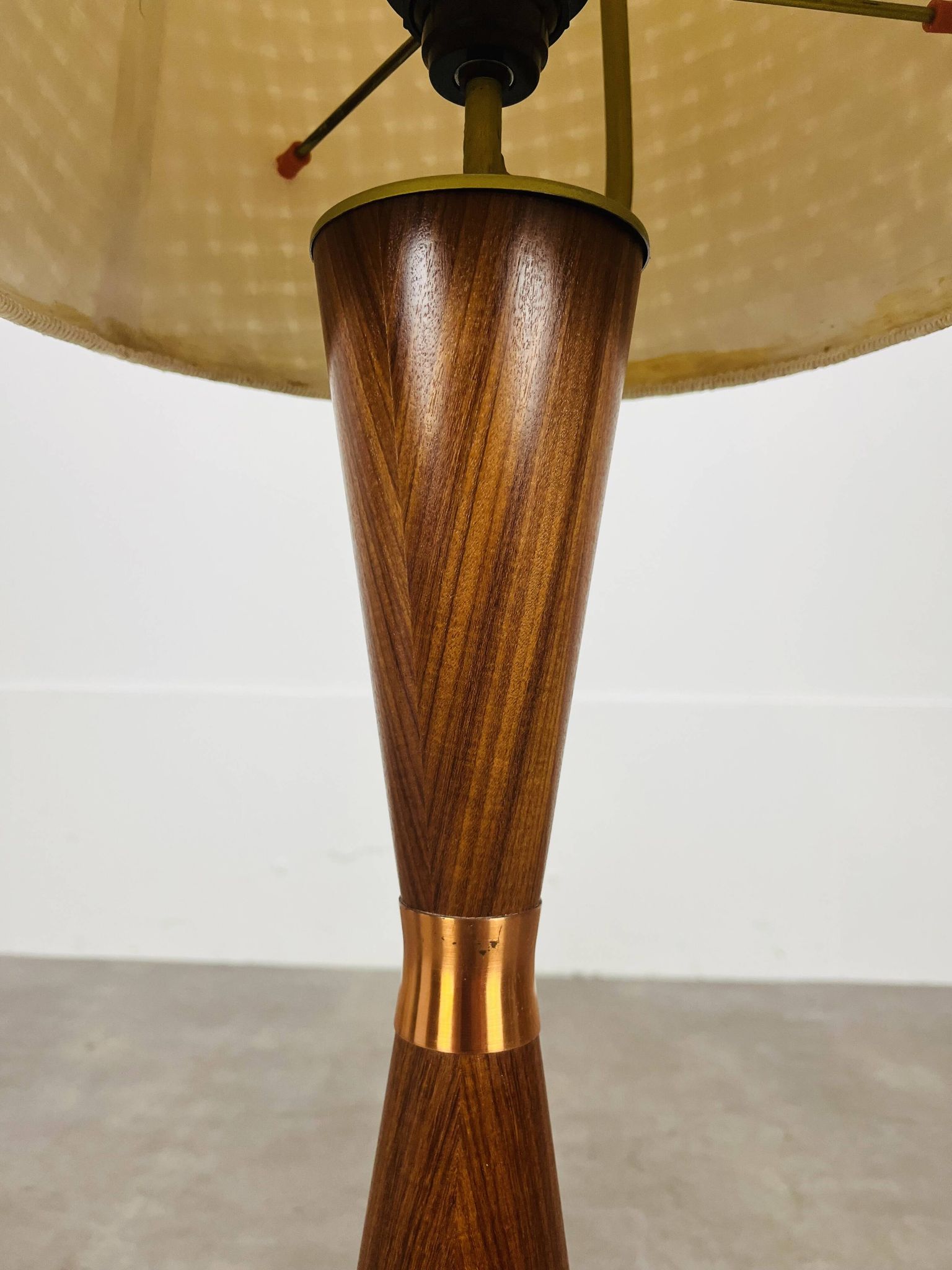 Scandinavian diabolo floor lamp in teak by Parker Knoll, 1960s