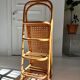 Vintage rattan and cane shelf – 1970s