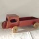 Old wooden toy van car