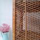 Tall rattan shelf