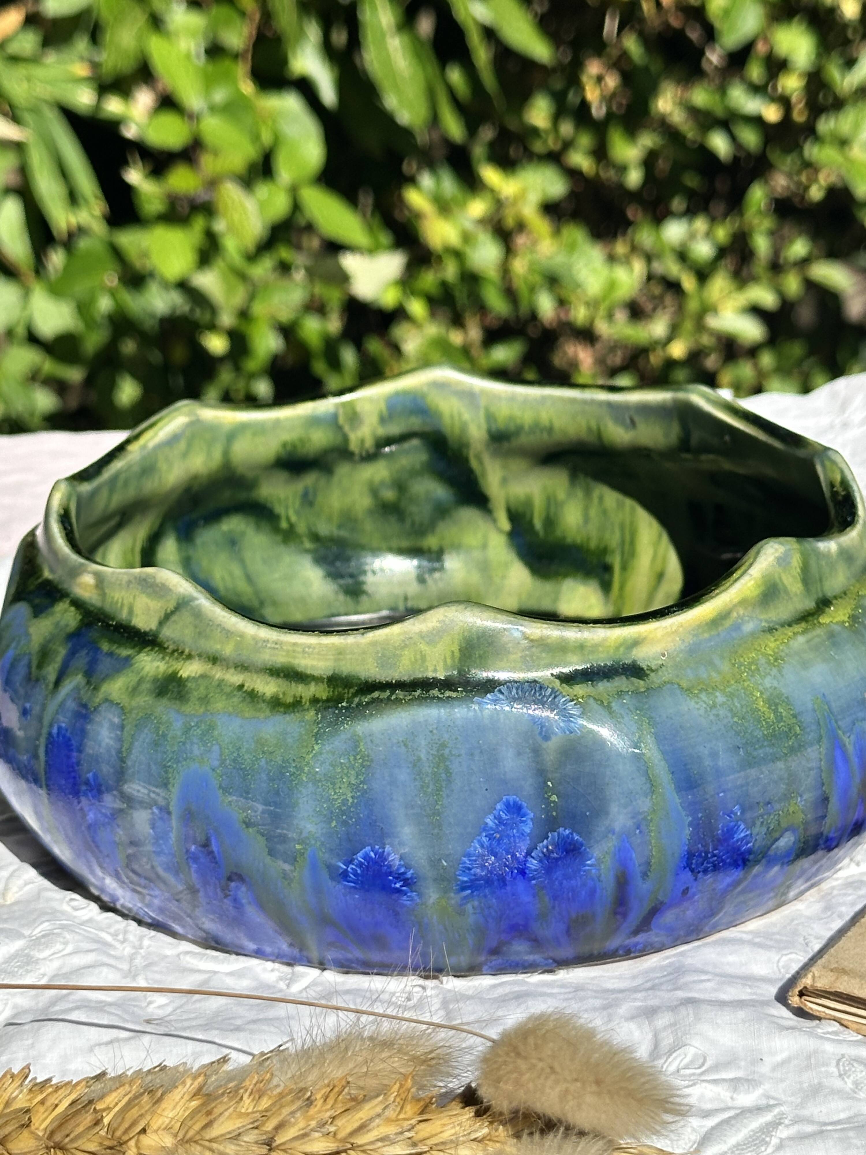 Gilbert metenier signed ceramic bowl // french art deco