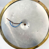 Ceiling lamp in glass and brass