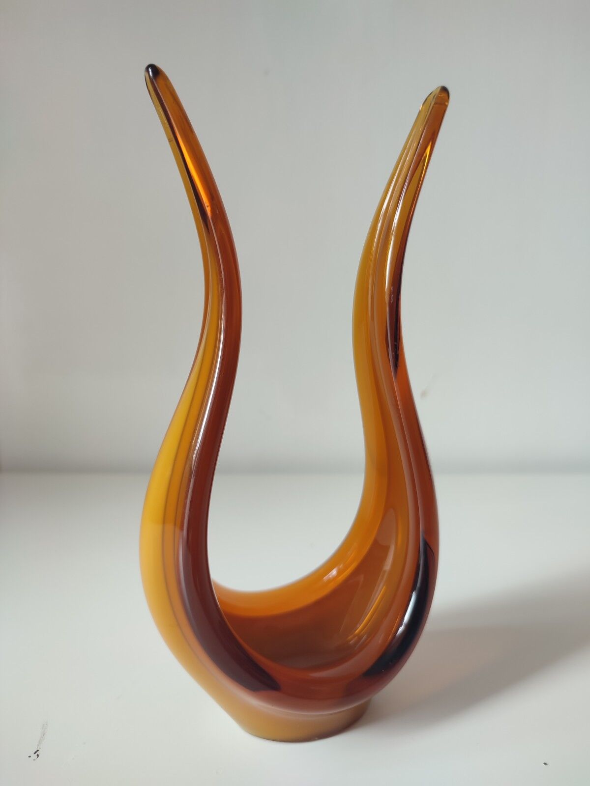 Bougeoir en verre soufflé