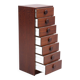 Vintage suede 7-drawer chest of drawers