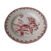 Assiette Gien chardon rose