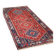 Ancient Asian wool rug, hand-knotted, 79 x 34 in.