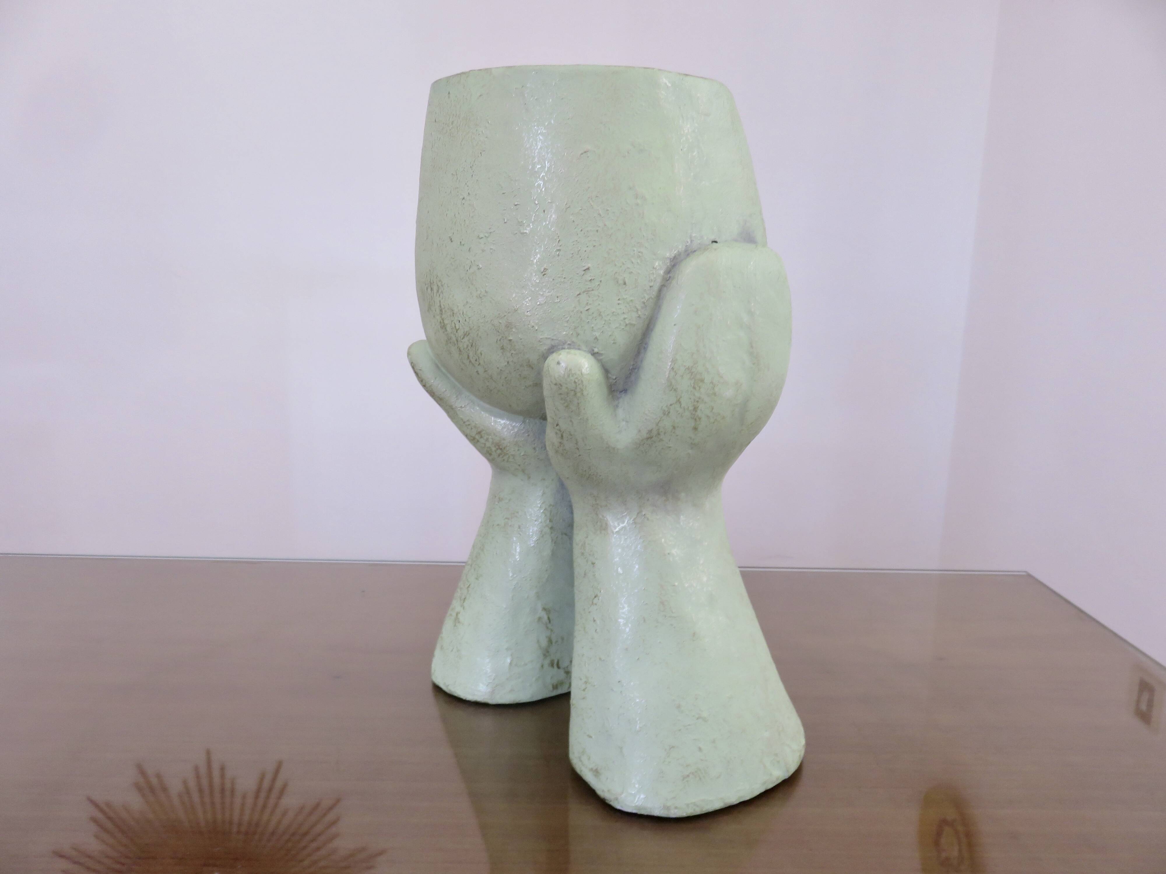 Large anthropomorphic vase made of thick fibreglass, 1980s-1990s.