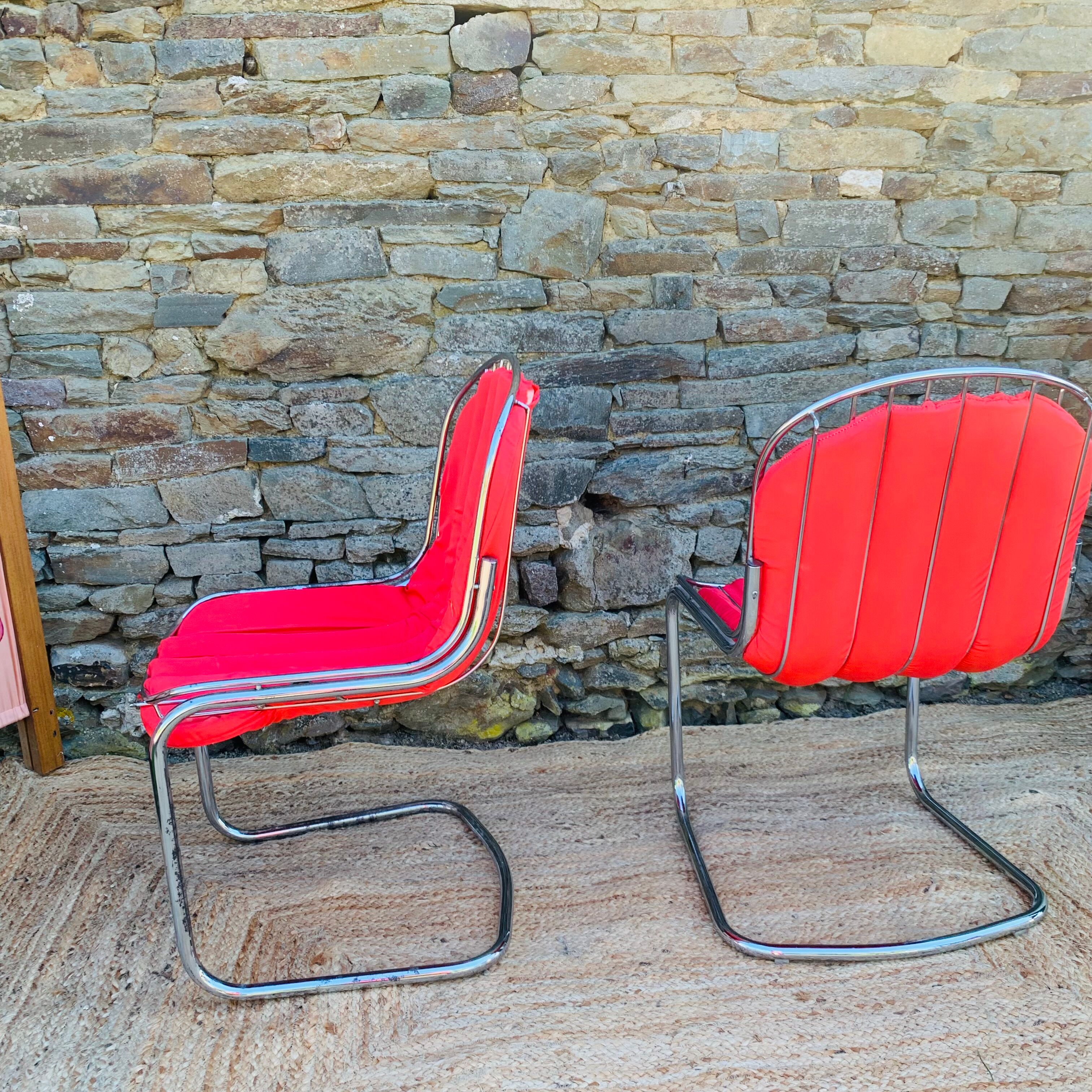 Set of 4 chairs metal Italian design