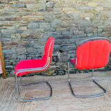 Ensemble de 4 chaises métal design italien