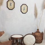 Rattan pouf