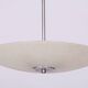 Bauhaus Chandelier in Chrome, Steel and Frosted Glass, Czech, 1940s