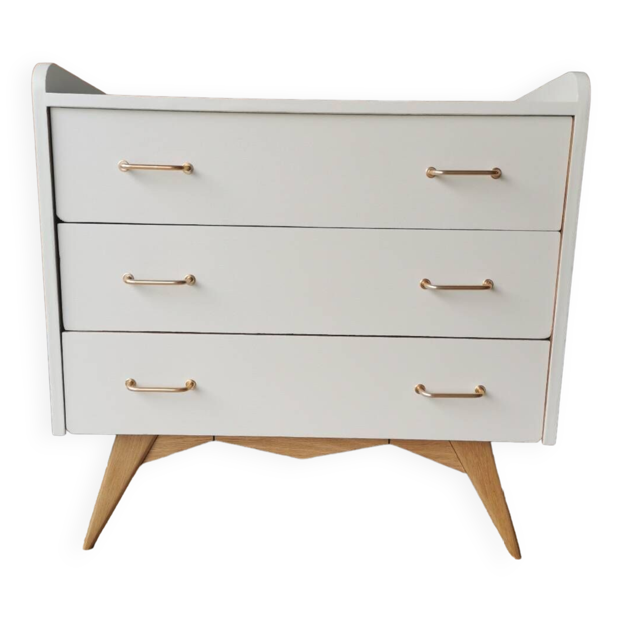 Commode vintage pieds compas
