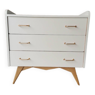 Vintage chest of drawers with compass feet