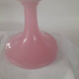 Vase tulipe en opaline rose