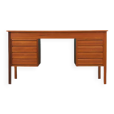 Bureau en teck, design danois, années 1970, fabriqué au Danemark