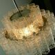 3-tier 1960s vintage mid century doria ice glass CHANDELIER with 45 glasses