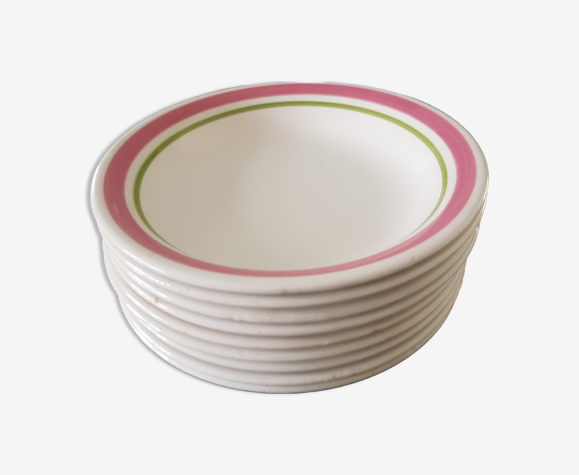 Lot 9 assiettes faïence creuses vintage