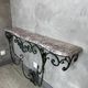 Console en fer forgé et marbre