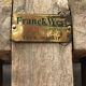 oval garden bench vintage solid teak "franck west" rare curved shape
