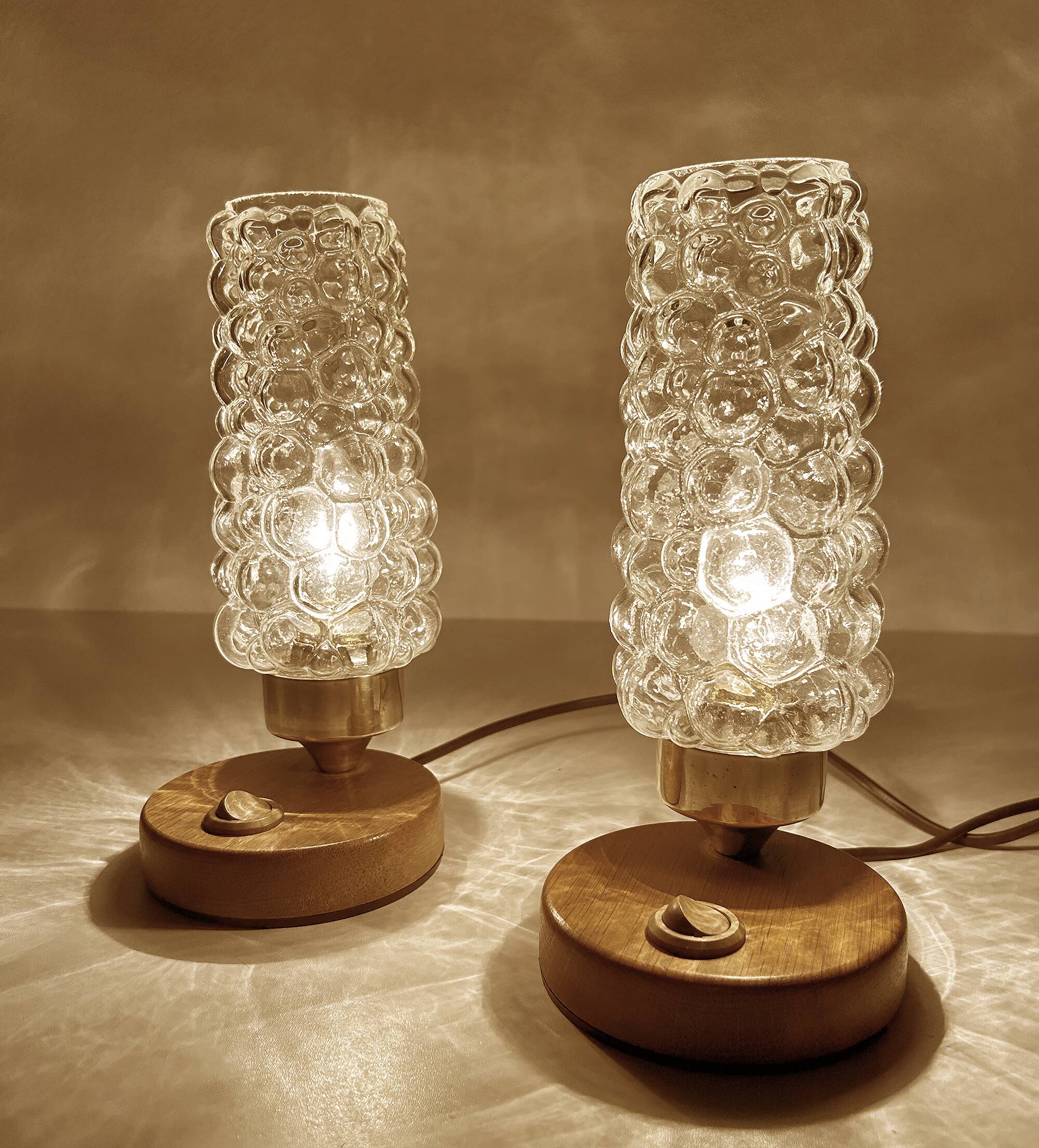 Pair Bubble Glass Scandinavian lights