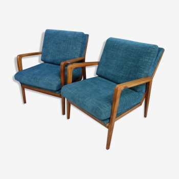 Fauteuil Knoll Antimot bleues années 1960