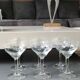 Lot 6 art décor champagne glasses, 1920s. chiseled ears of wheat/transverse lines motifs