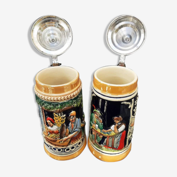 Old German beer mugs