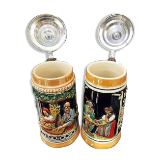 Old German beer mugs