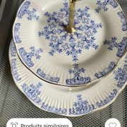 Serviteur en porcelaine anglais, deux étages vintage
