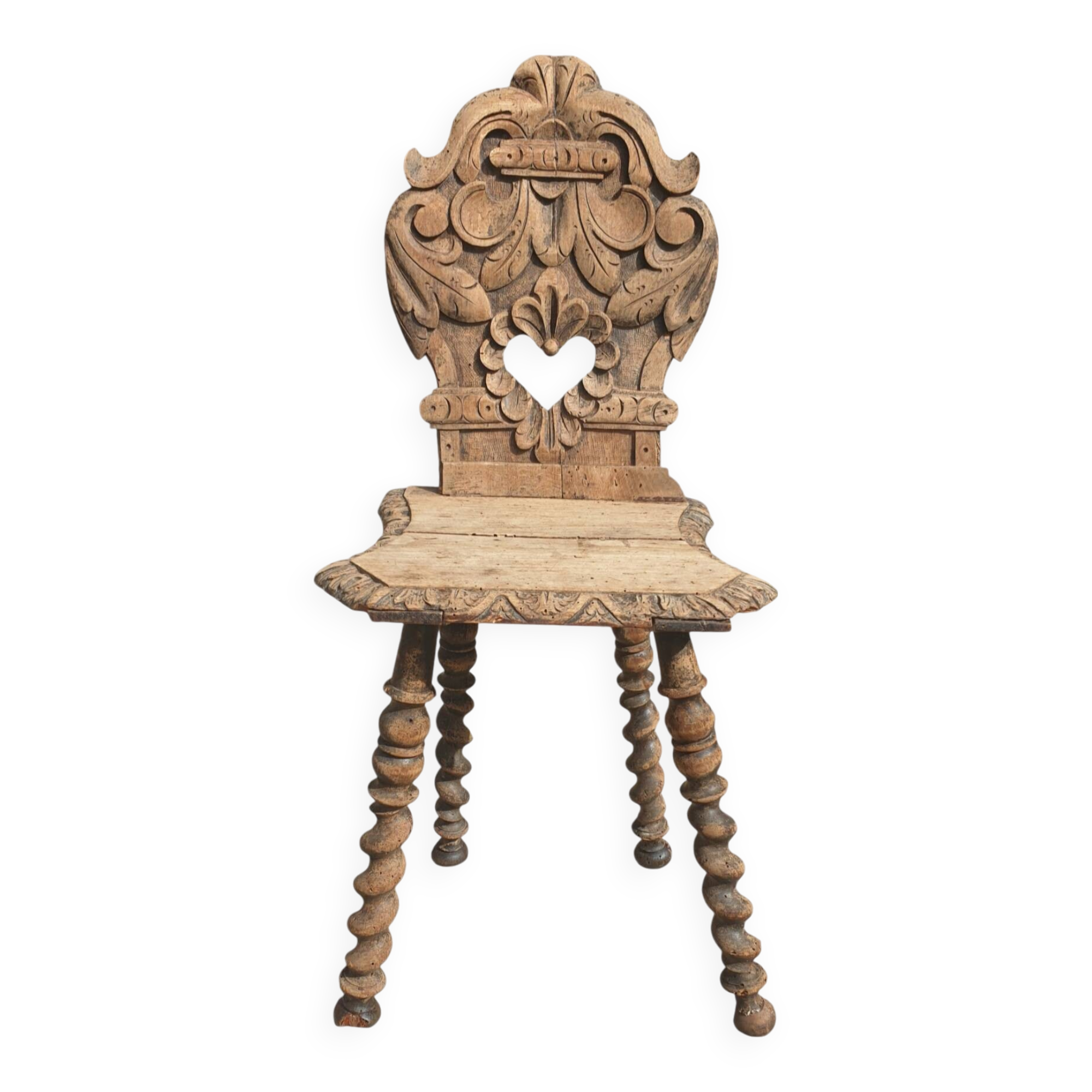 Carved oak chair