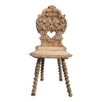 Carved oak chair