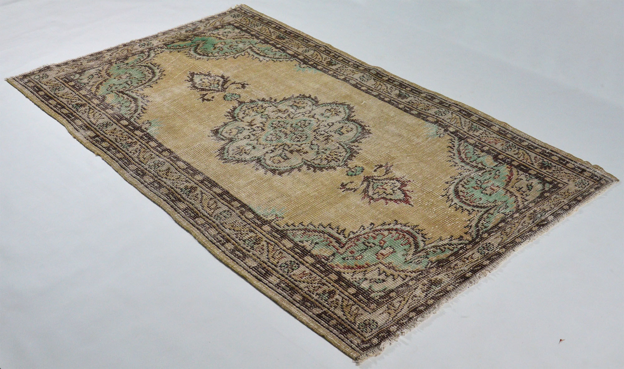 Anatolian handmade vintage rug 217 cm x 145 cm