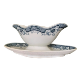 Saucière ancienne en faïence Saint-Amand & Hamage - modèle Maroc