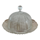 Vintage glass cloche and plate