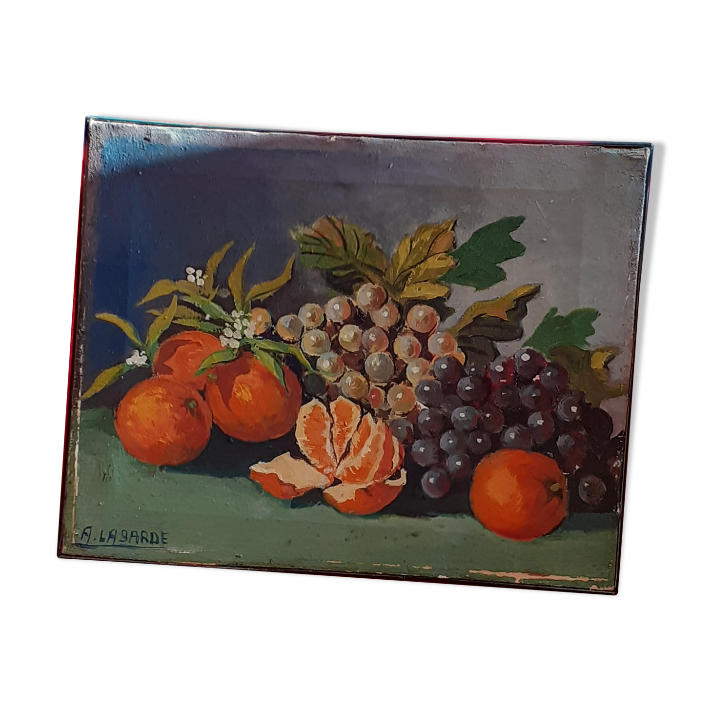 Still life on canvas by André Labarde