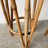 Pair of high rattan stools