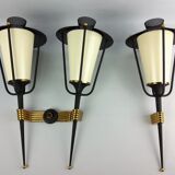 2 Appliques "torch" of Arlus 1950