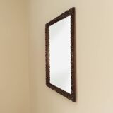 Rare large Antique Baroque or Rococo style hand carved oak mirror, France c