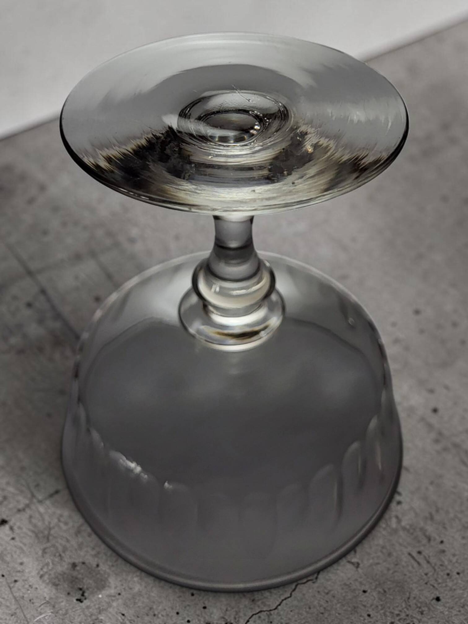 7 coupes à champagne en cristal 1950's