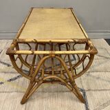Vintage rattan coffee table